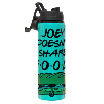 Joey Doesn't Share Food, Metallic water bottle with safety lid, 850ml aluminum