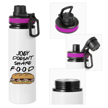 Joey Doesn't Share Food, Metallic water bottle with safety lid, 850ml aluminum