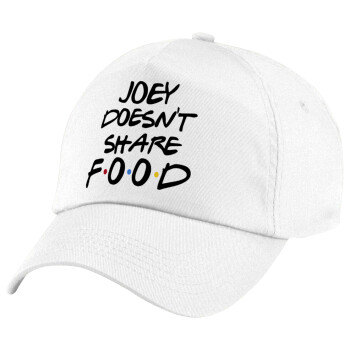 Joey Doesn't Share Food, Καπέλο παιδικό Baseball, 100% Βαμβακερό Twill, Λευκό (ΒΑΜΒΑΚΕΡΟ, ΠΑΙΔΙΚΟ, UNISEX, ONE SIZE)