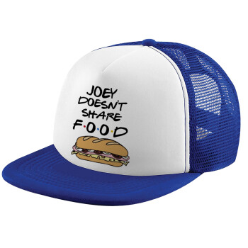 Joey Doesn't Share Food, Καπέλο Ενηλίκων Soft Trucker με Δίχτυ Blue/White (POLYESTER, ΕΝΗΛΙΚΩΝ, UNISEX, ONE SIZE)