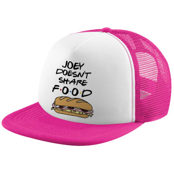 Joey Doesn't Share Food, Καπέλο Soft Trucker με Δίχτυ Pink/White 