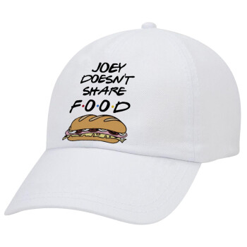 Joey Doesn't Share Food, Καπέλο Baseball Λευκό (5-φύλλο, unisex)