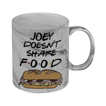 Joey Doesn't Share Food, Κούπα κεραμική, marble style (μάρμαρο), 330ml