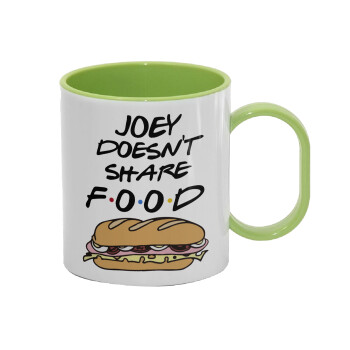 Joey Doesn't Share Food, Κούπα (πλαστική) (BPA-FREE) Polymer Πράσινη για παιδιά, 330ml