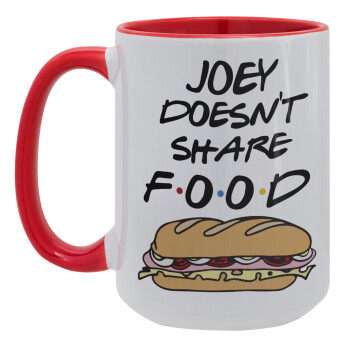 Joey Doesn't Share Food, Κούπα Mega 15oz, κεραμική Κόκκινη, 450ml