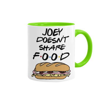 Joey Doesn't Share Food, Mug colored light green, ceramic, 330ml