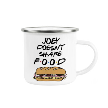 Joey Doesn't Share Food, Metallic enamel cup white 360ml