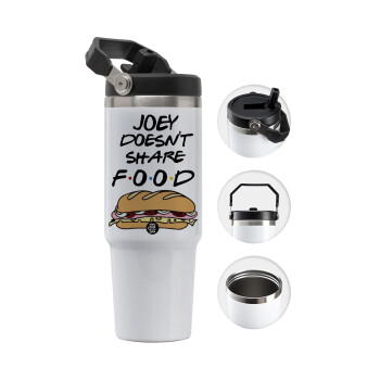 Joey Doesn't Share Food, 30oz stainless Steel Tumbler with Handle