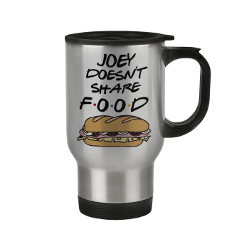 Joey Doesn't Share Food, Κούπα ταξιδιού ανοξείδωτη με καπάκι, διπλού τοιχώματος (θερμό) 450ml