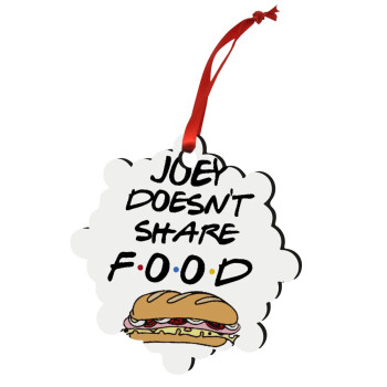 Joey Doesn't Share Food, Christmas ornament snowflake wooden 7.5cm