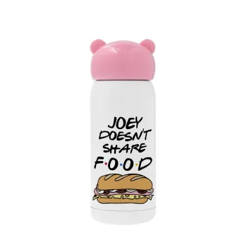Joey Doesn't Share Food, Pink stainless steel thermal flask, 320ml