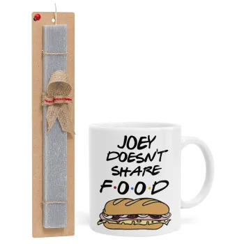 Joey Doesn't Share Food, Easter Set, Ceramic Cup (330ml) & Easter aromatic flat candle (30cm) (GRAY)