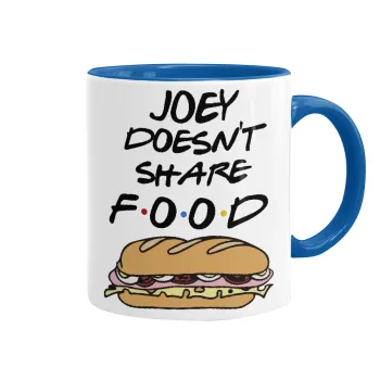 Joey Doesn't Share Food, Κούπα χρωματιστή μπλε, κεραμική, 330ml
