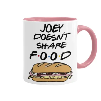 Joey Doesn't Share Food, Κούπα χρωματιστή ροζ, κεραμική, 330ml