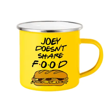 Joey Doesn't Share Food, Κούπα Μεταλλική εμαγιέ Κίτρινη 360ml