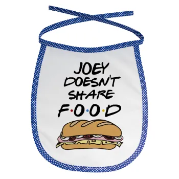 Joey Doesn't Share Food, Σαλιάρα μωρού αλέκιαστη με κορδόνι Μπλε