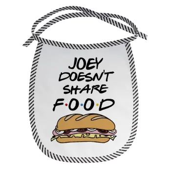 Joey Doesn't Share Food, Σαλιάρα μωρού αλέκιαστη με κορδόνι Μαύρη