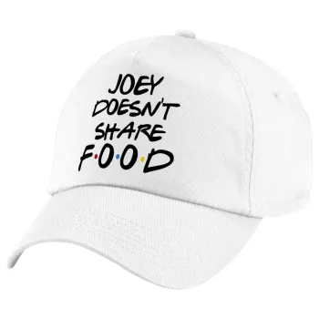 Joey Doesn't Share Food, Καπέλο παιδικό Baseball, 100% Βαμβακερό Twill, Λευκό (ΒΑΜΒΑΚΕΡΟ, ΠΑΙΔΙΚΟ, UNISEX, ONE SIZE)