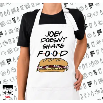 Joey Doesn't Share Food, Ποδιά μακριά Σεφ ολόσωμη με τσέπες white (ΕΝΗΛΙΚΩΝ)