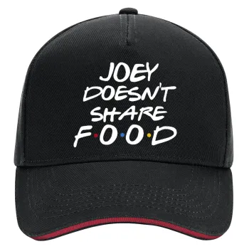Joey Doesn't Share Food, DRILL Adult Ultimate Hat BLACK/RED, (100% COTTON, ADULT, UNISEX, ONE SIZE)