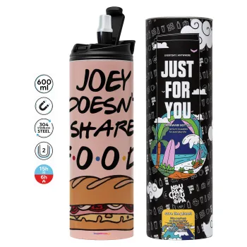 Joey Doesn't Share Food, Tumbler stainless steel PINK 600ml