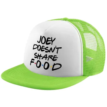 Joey Doesn't Share Food, Καπέλο Ενηλίκων Soft Trucker με Δίχτυ ΠΡΑΣΙΝΟ/ΛΕΥΚΟ (POLYESTER, ΕΝΗΛΙΚΩΝ, ONE SIZE)