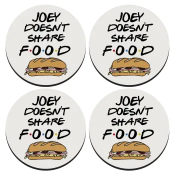 Joey Doesn't Share Food, ΣΕΤ 4 Σουβέρ ξύλινα στρογγυλά (9cm)