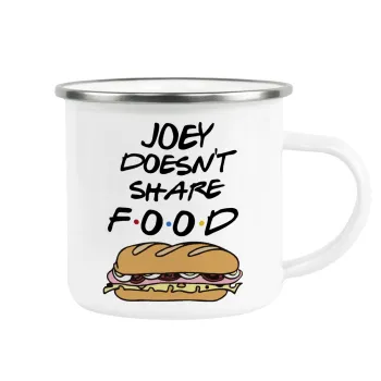 Joey Doesn't Share Food, Metallic enamel cup white 360ml