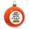 Orange Christmas tree ornament bauble 8cm