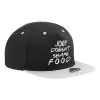Adult Flat Snapback Hat Black/Grey, (100% COTTON TWILL, ADULT, UNISEX, ONE SIZE)