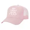 Adult Structured Trucker Hat, with Mesh, PINK (100% COTTON, ADULT, UNISEX, ONE SIZE)
