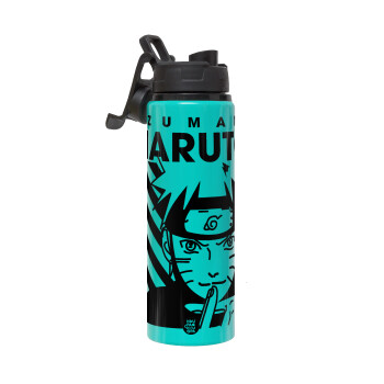 Naruto uzumaki, Metallic water bottle with safety lid, 850ml aluminum