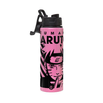 Naruto uzumaki, Metallic water bottle with safety lid, 850ml aluminum