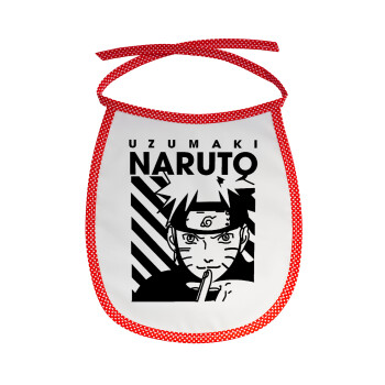 Naruto uzumaki, Σαλιάρα μωρού αλέκιαστη με κορδόνι Κόκκινη