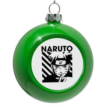 Naruto uzumaki, Green Christmas tree ornament bauble 8cm