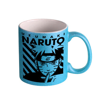 Naruto uzumaki, Κούπα Σιέλ Glitter που γυαλίζει, κεραμική, 330ml
