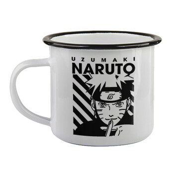 Naruto uzumaki, Κούπα εμαγιέ με μαύρο χείλος 360ml