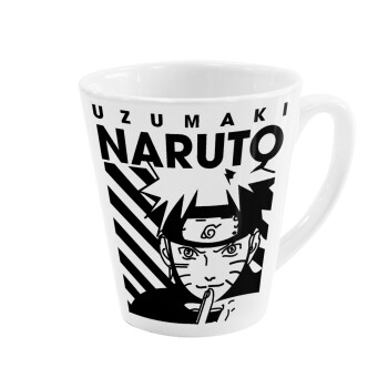 Naruto uzumaki, Κούπα κωνική Latte Λευκή, κεραμική, 300ml