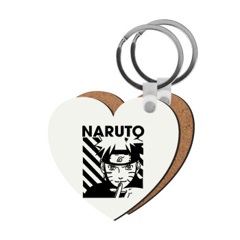 Naruto uzumaki, Μπρελόκ Ξύλινο καρδιά MDF