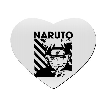Naruto uzumaki, Mousepad heart 23x20cm