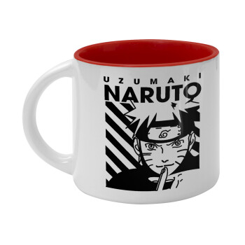 Naruto uzumaki, Κούπα κεραμική 400ml Λευκή/Κόκκινη