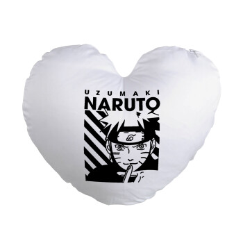Naruto uzumaki, Μαξιλάρι καναπέ καρδιά 40x40cm περιέχεται το  γέμισμα
