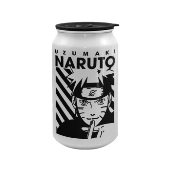 Naruto uzumaki, Κούπα ταξιδιού μεταλλική με καπάκι (tin-can) 500ml