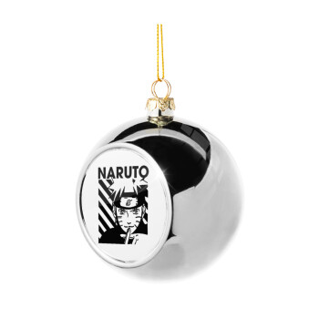 Naruto uzumaki, Χριστουγεννιάτικη μπάλα δένδρου Ασημένια 8cm