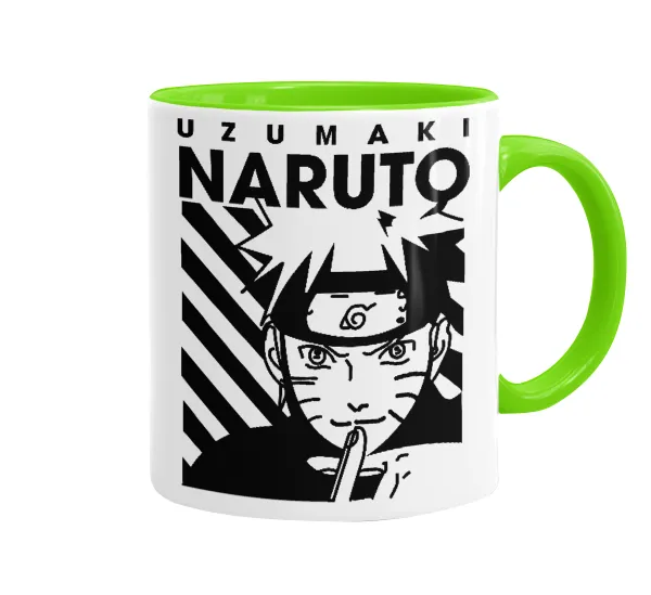 Naruto uzumaki — Κούπα χρωματιστή βεραμάν, κεραμική, 330ml