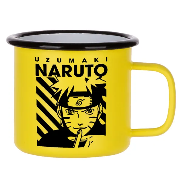 Naruto uzumaki — Κούπα Μεταλλική εμαγιέ ΜΑΤ Κίτρινη 360ml