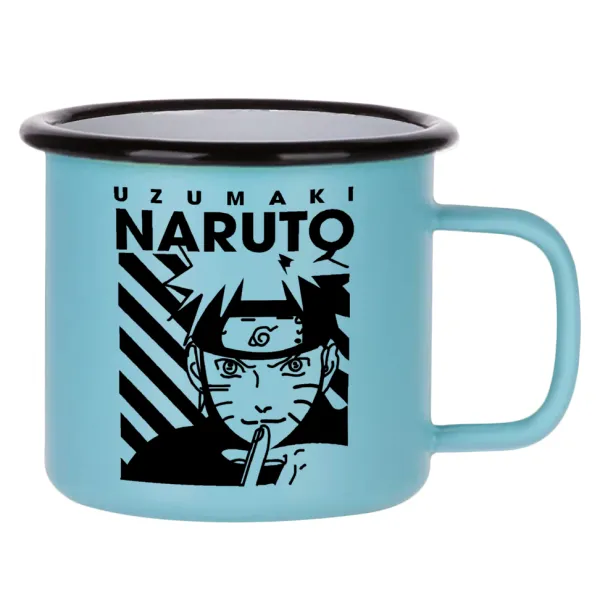 Naruto uzumaki — Κούπα Μεταλλική εμαγιέ ΜΑΤ σιέλ 360ml