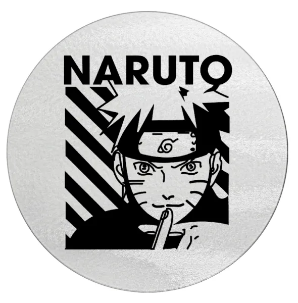 Naruto uzumaki — Επιφάνεια κοπής γυάλινη στρογγυλή (30cm)