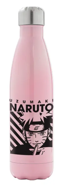 Naruto uzumaki — Metal mug thermos Pink Iridiscent (Stainless steel), double wall, 500ml