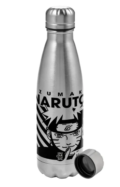 Naruto uzumaki — Μεταλλικό παγούρι νερού, ανοξείδωτο ατσάλι, 750ml